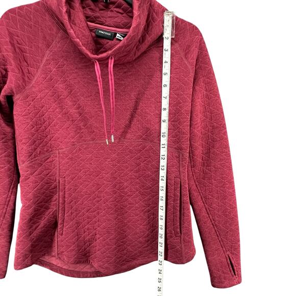 Marmot Sweatshirt Womens M Burgundy Red Annie Quilted Cowlneck Pullover Gorpcore - Picture 9 of 15